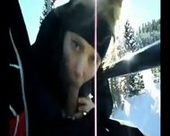 Dick Blowing On Ski