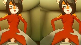 3D VR Furry Red Panda Girl
