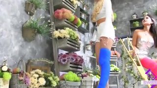 Fetish-Concept.com – 2 girls with long cast leg visit a flower store part 1