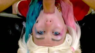 SUICIDE SQUAD – HARLEY QUINN Cosplay throat FUCK and snal creampie eating.